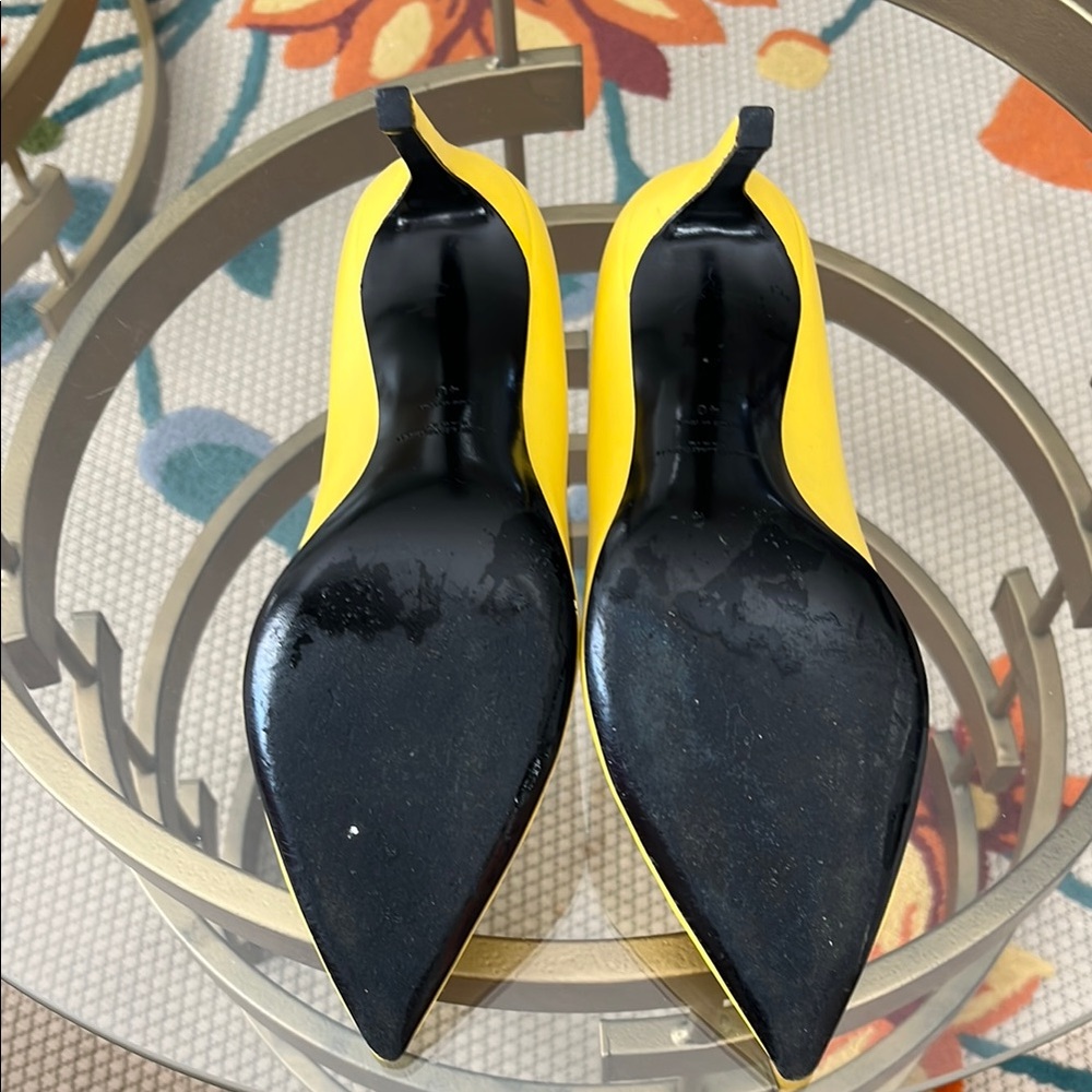 Saint Laurent Yellow Stiletto Heels - Picture 3 of 8